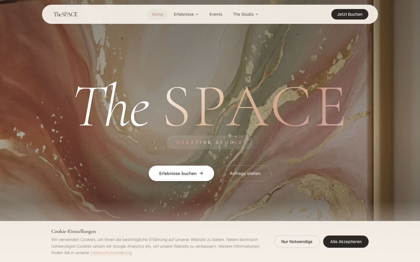The Space Creative Studio Website Screenshot
