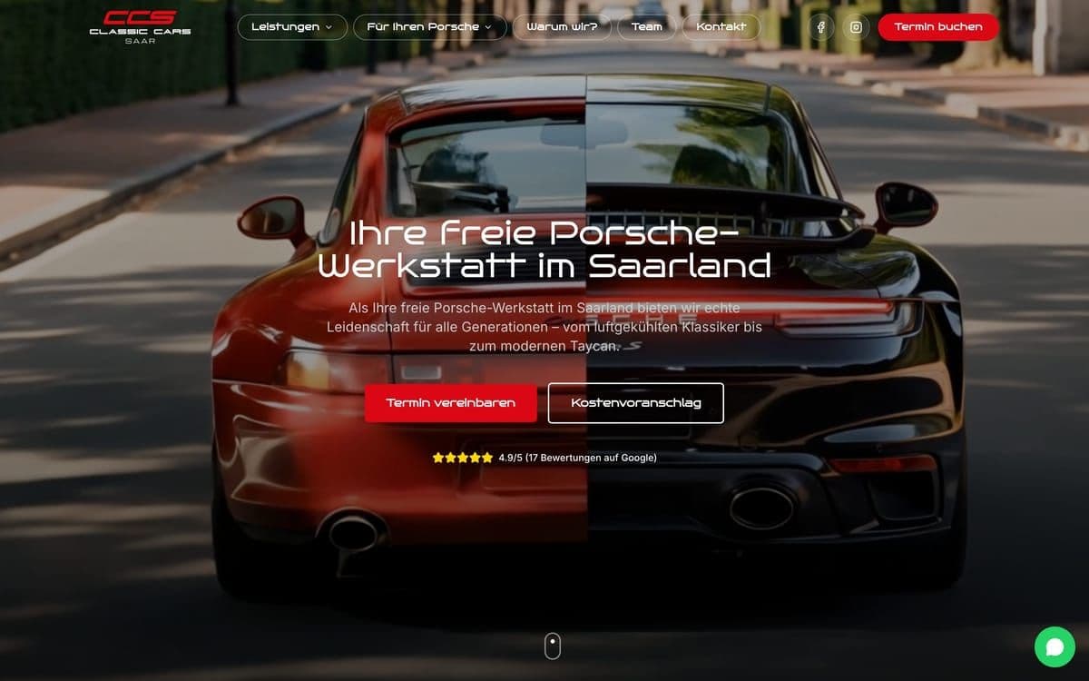 ClassicCarsSaar website