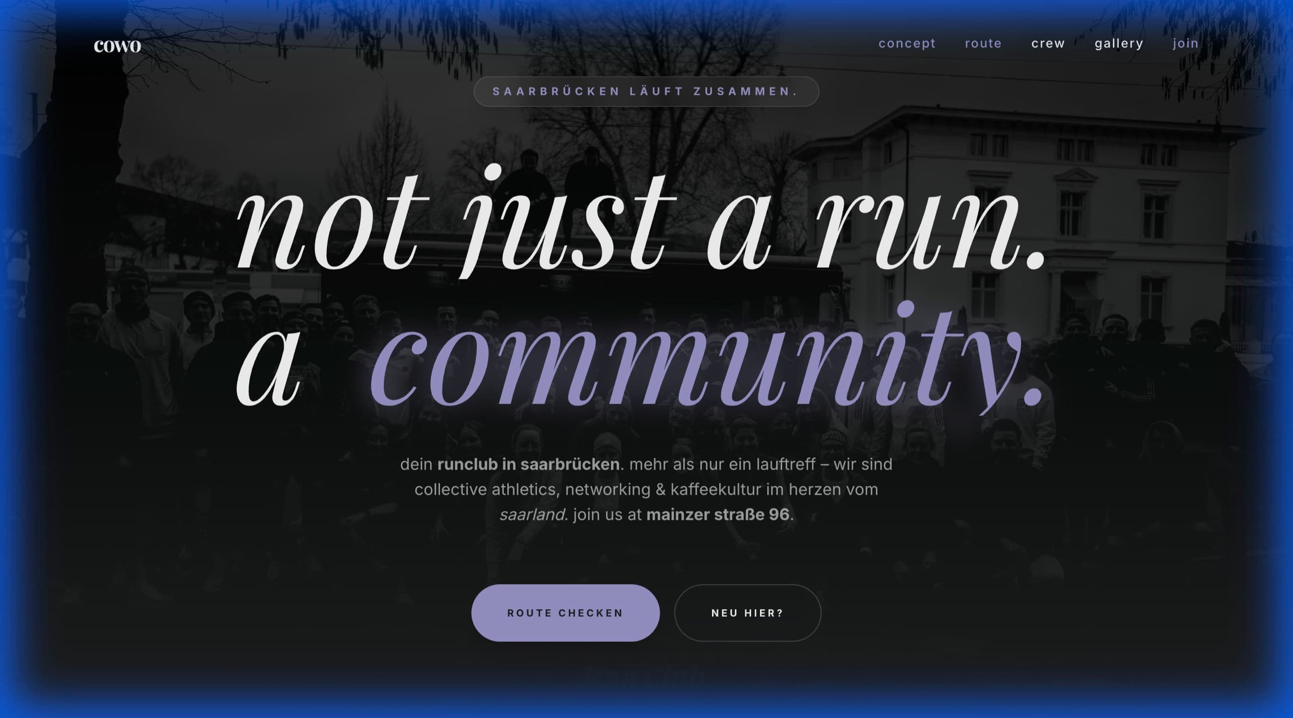 COWO Run Club: Branding · Website