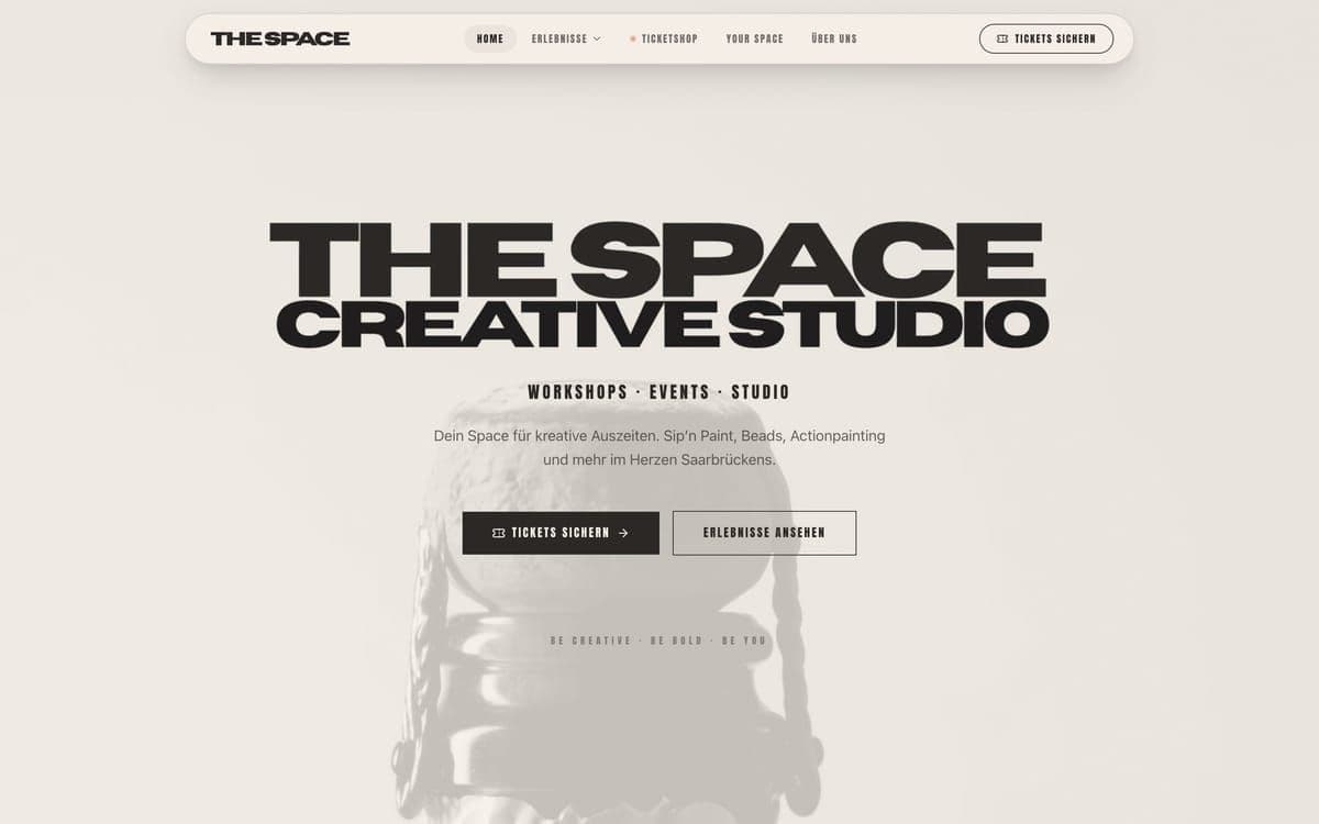The Space Creative Studio: Web design · Branding