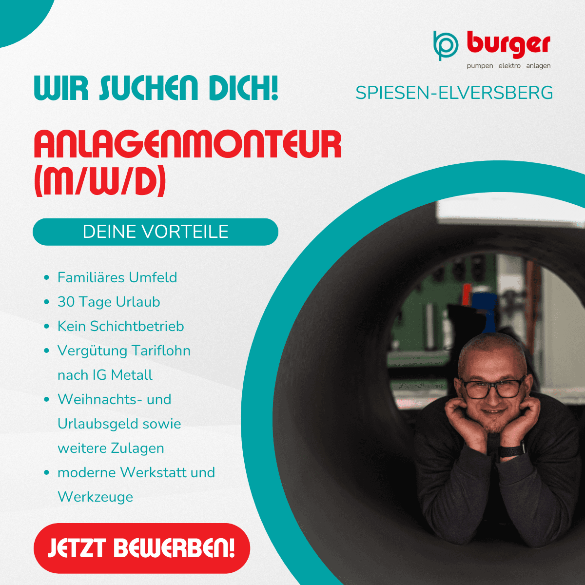Burger Pumpen Recruiting Creative Anlagenmonteur