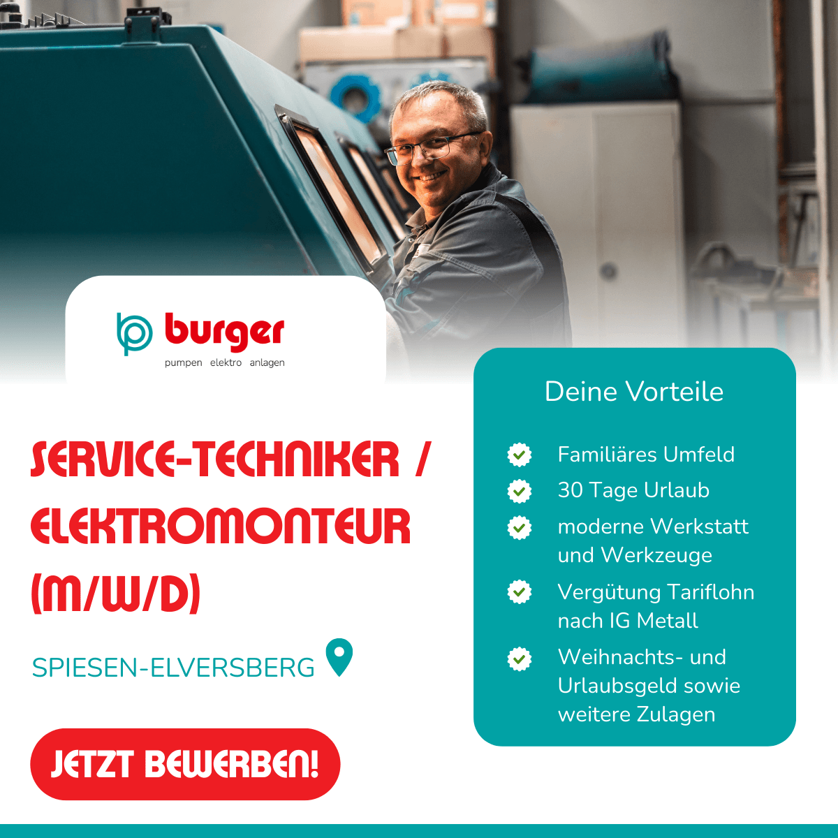 Burger Pumpen Recruiting Creative Service-Techniker